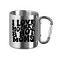 Edelstahltasse I LOVE HOCKEY & HOT MOMS