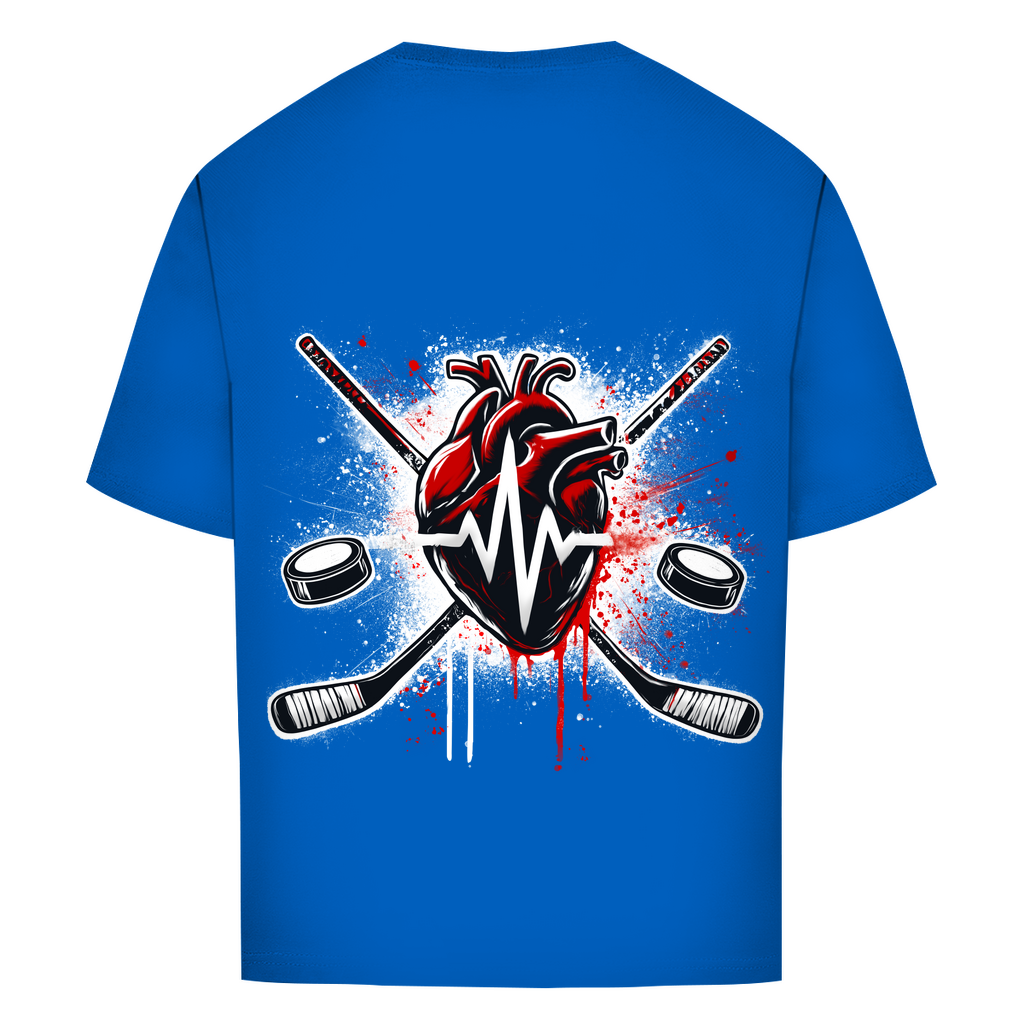Oversize T-Shirt HOCKEY HEARTBEAT (back)