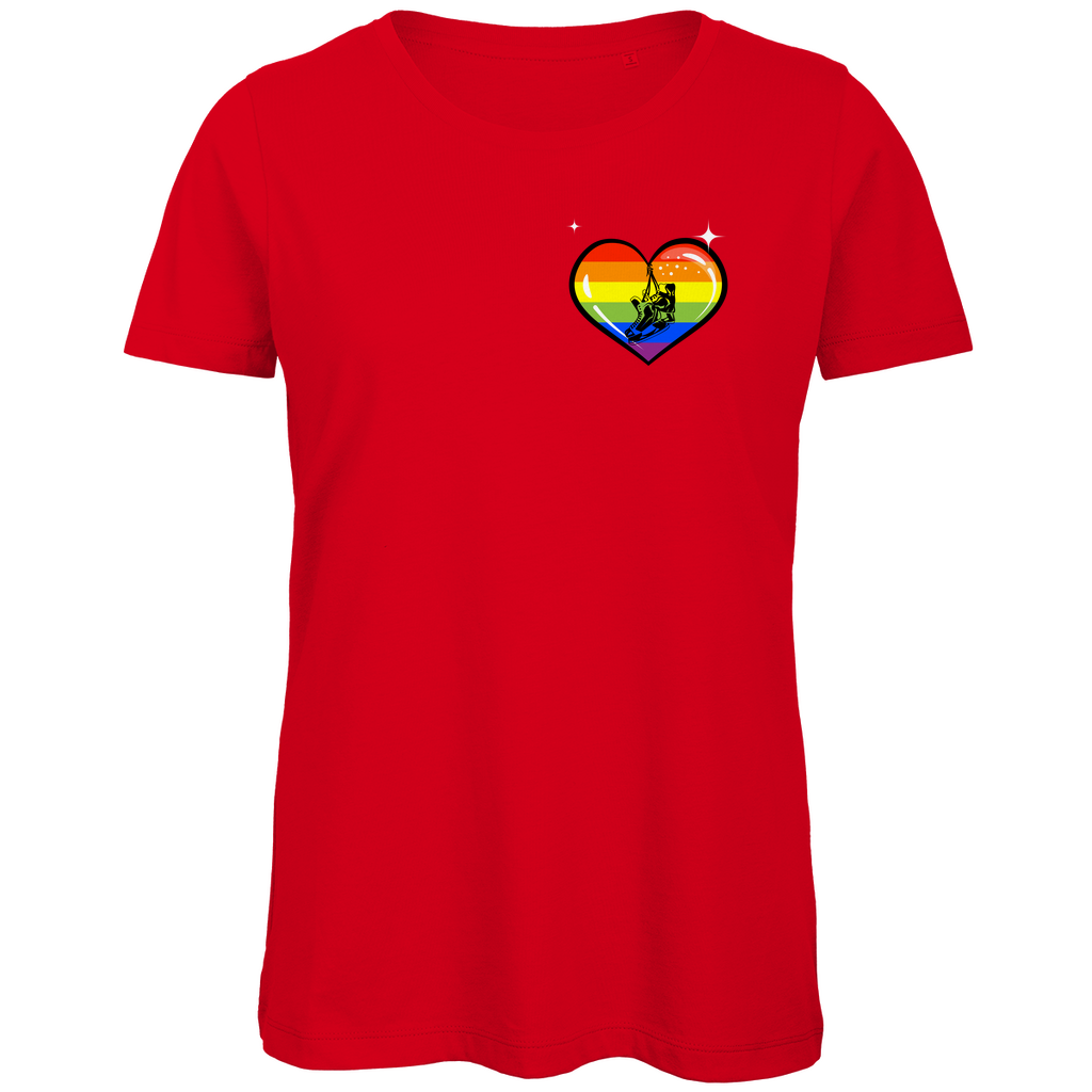 Ladies T-Shirt RAINBOW SKATE HEART