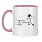Tasse zweifarbig HOCKEY DACKEL