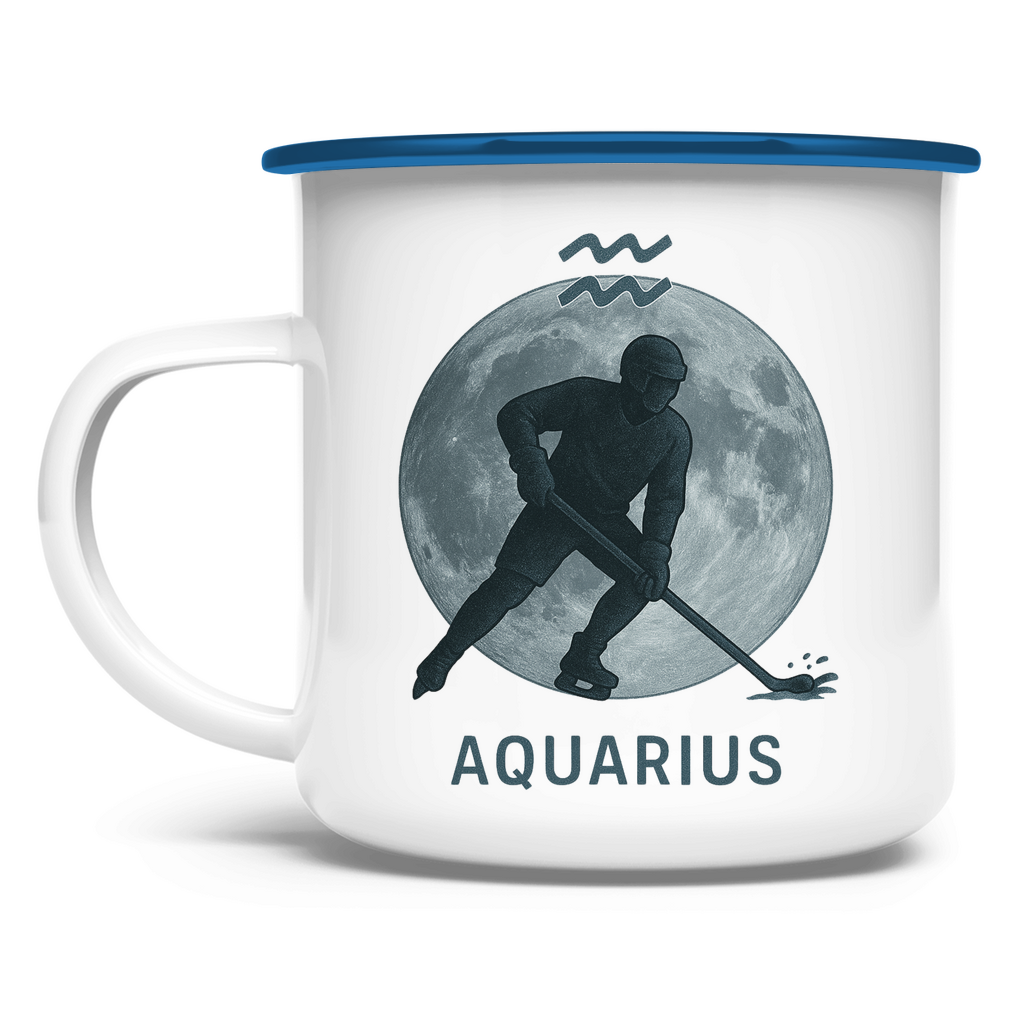 Emaille Tasse STERNZEICHEN AQUARIUS / WASSERMANN