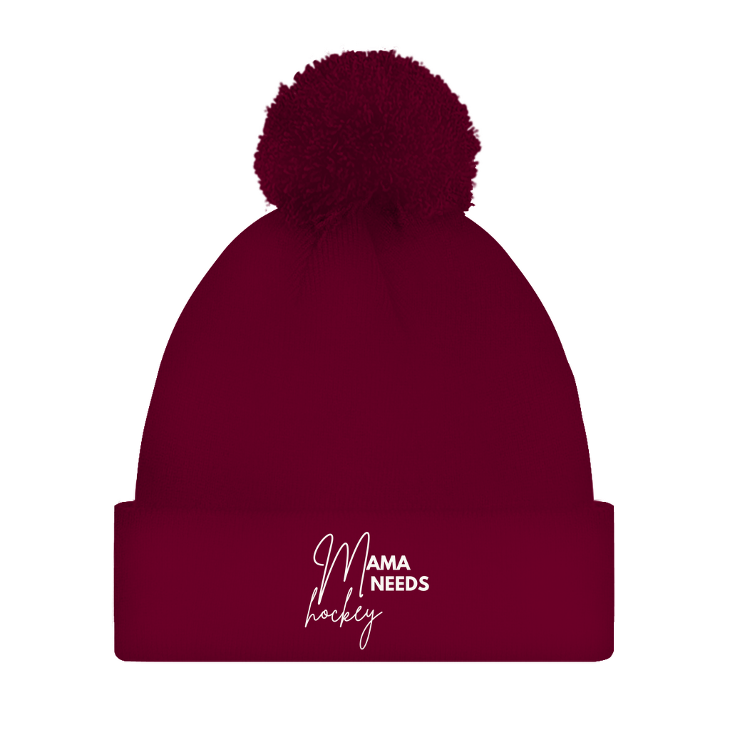 Bommelmütze MAMA NEEDS HOCKEY