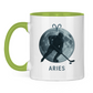 Tasse zweifarbig STERNZEICHEN ARIES / WIDDER