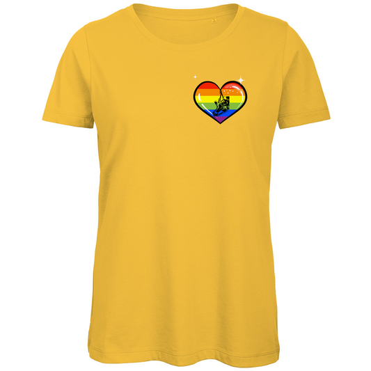 Ladies T-Shirt RAINBOW SKATE HEART