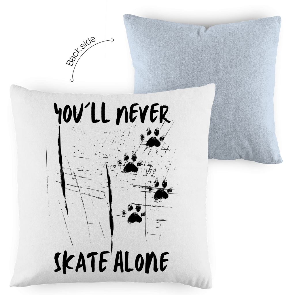 Kopfkissen zweifarbig NEVER SKATE ALONE