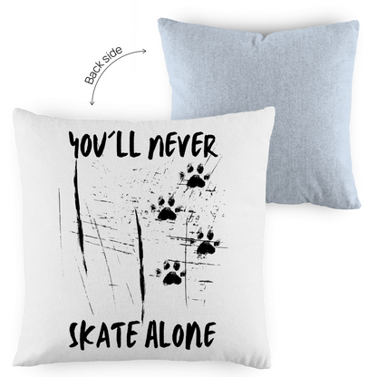 Kopfkissen zweifarbig NEVER SKATE ALONE