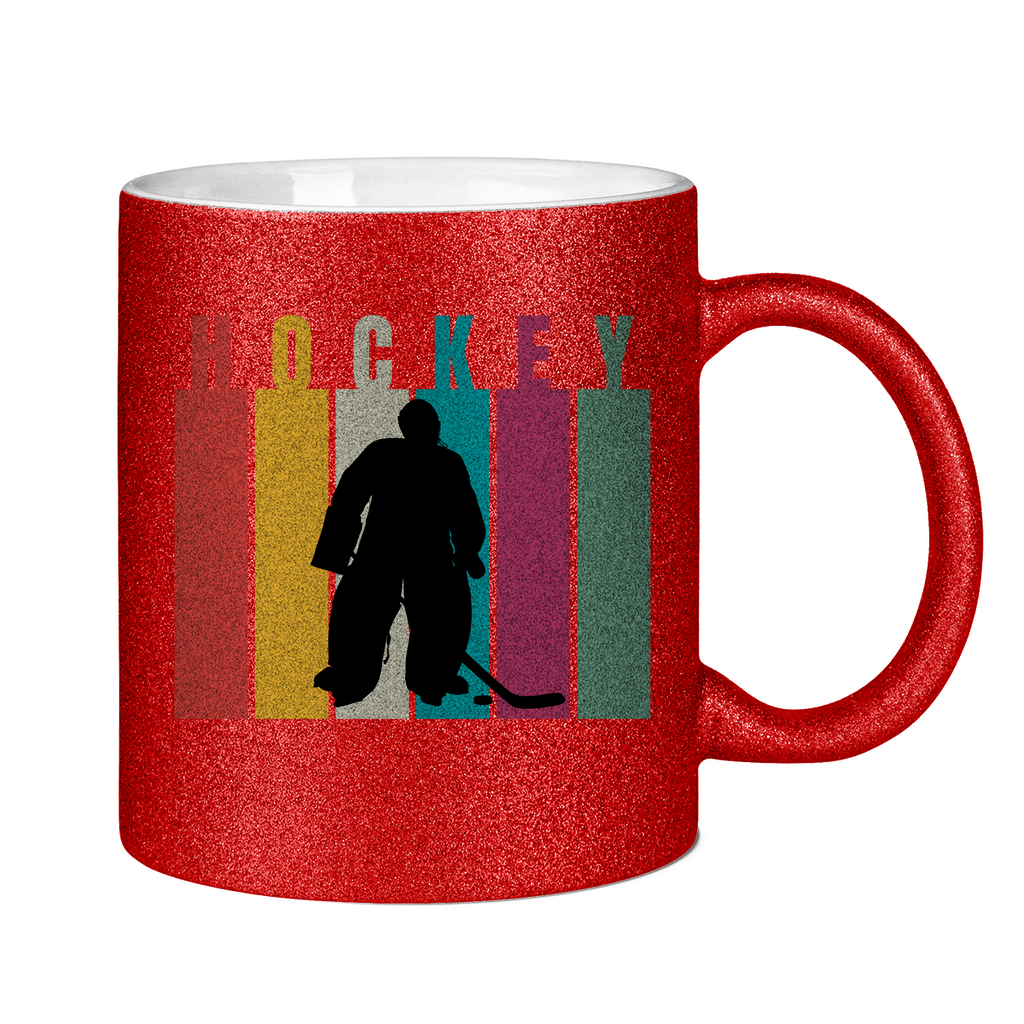 Glitzertasse COLOURFUL HOCKEY GOALIE