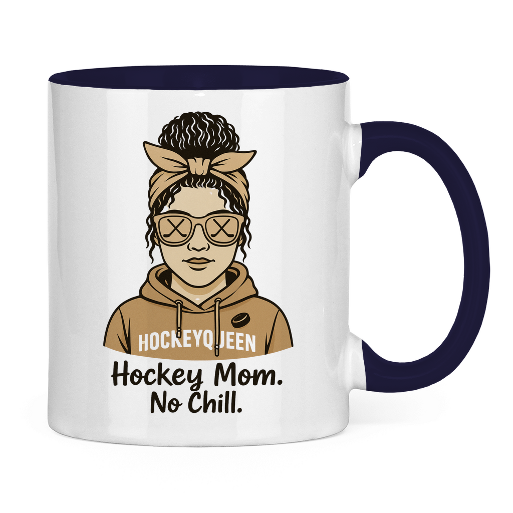 Tasse zweifarbig HOCKEY MOM - NO CHILL