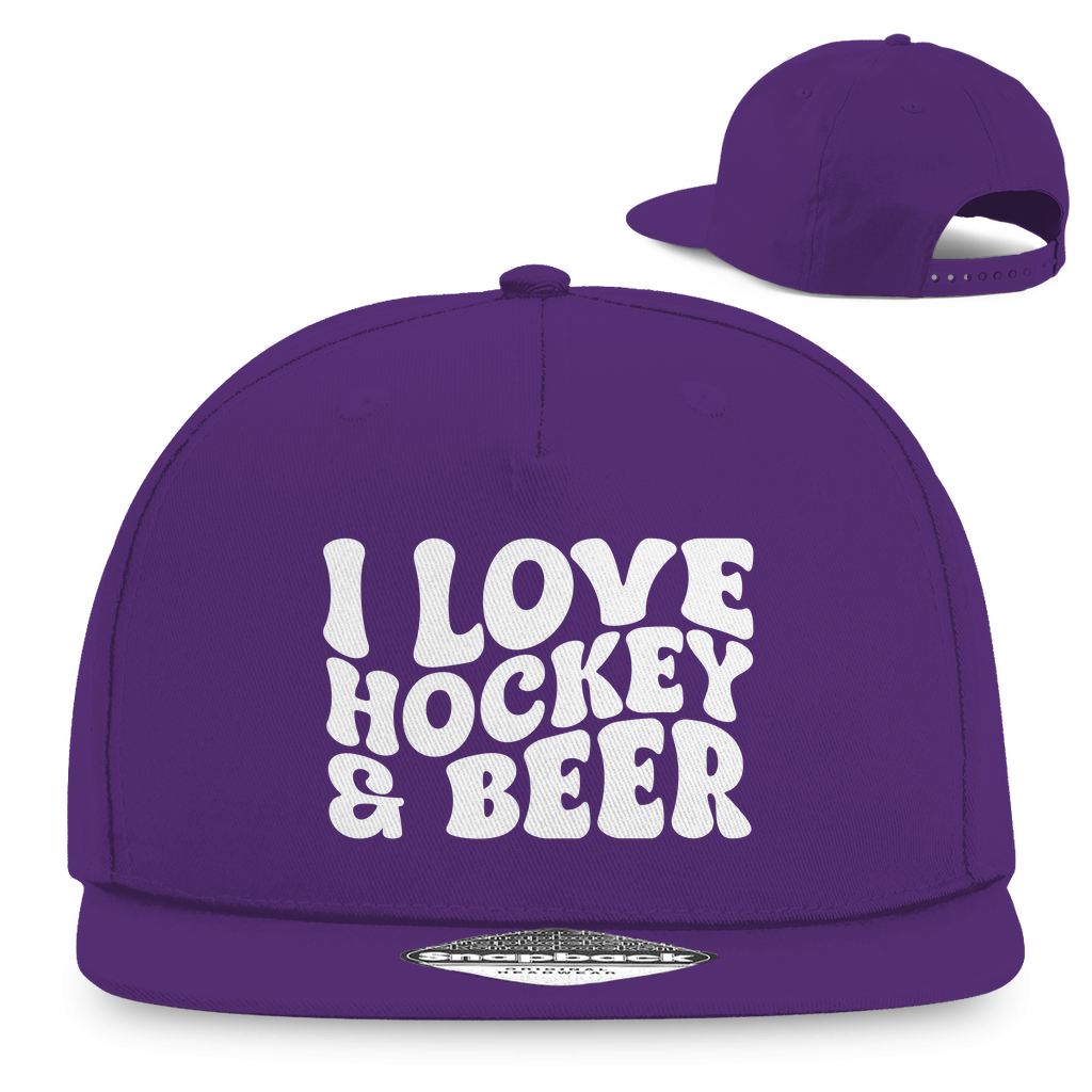 Snapback I LOVE HOCKEY & BEER