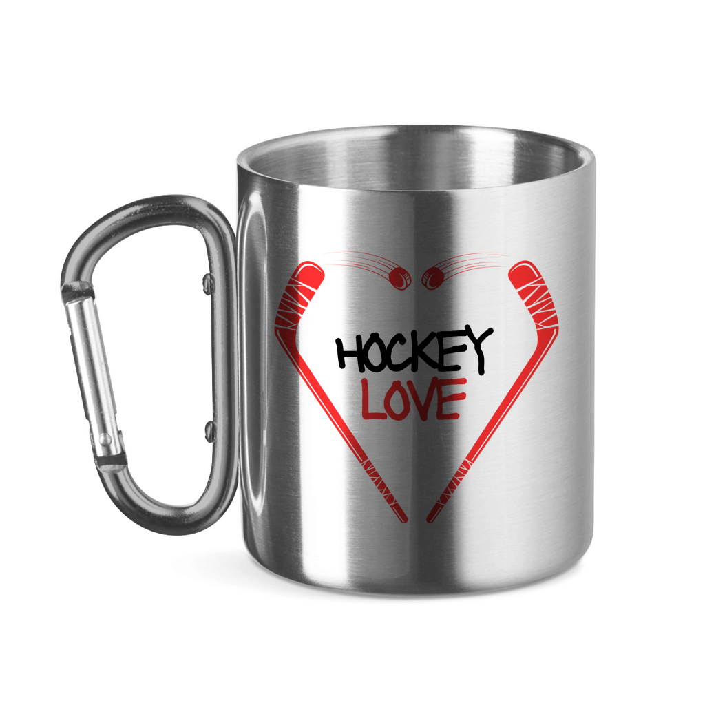 Edelstahltasse HOCKEYLOVE STICKHEART