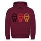 Unisex Hoodie TEAM GOALIE MASKE SCHWARZ-ROT-GOLD