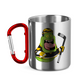 Edelstahltasse mit Karabinergriff HOCKEY SLIMER