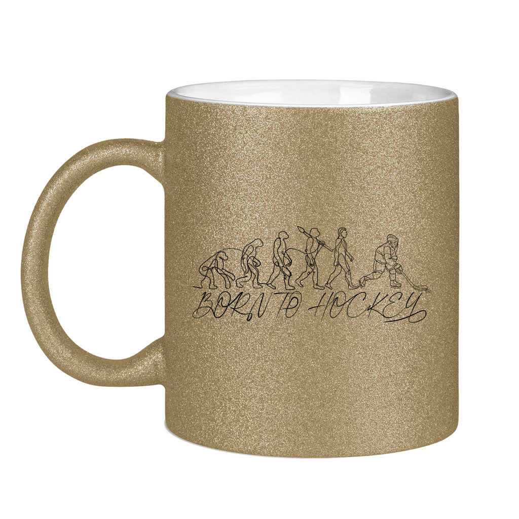 Glitzertasse BORN TO HOCKEY EVULUTION
