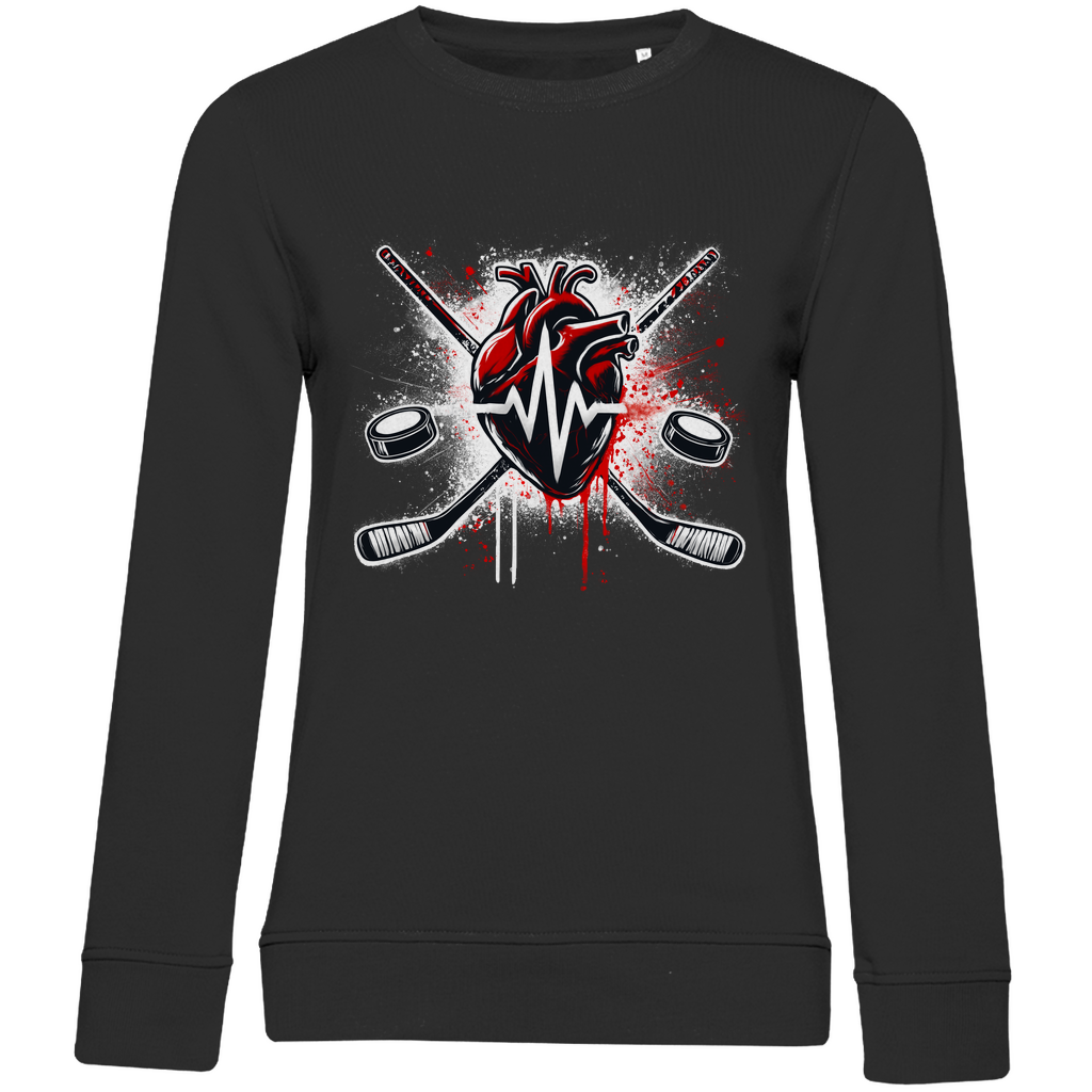 Ladies Sweatshirt HOCKEY HEARTBEAT