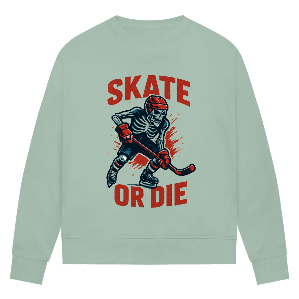 Ladies Sweatshirt HALLOWEEN SKATE OR DIE