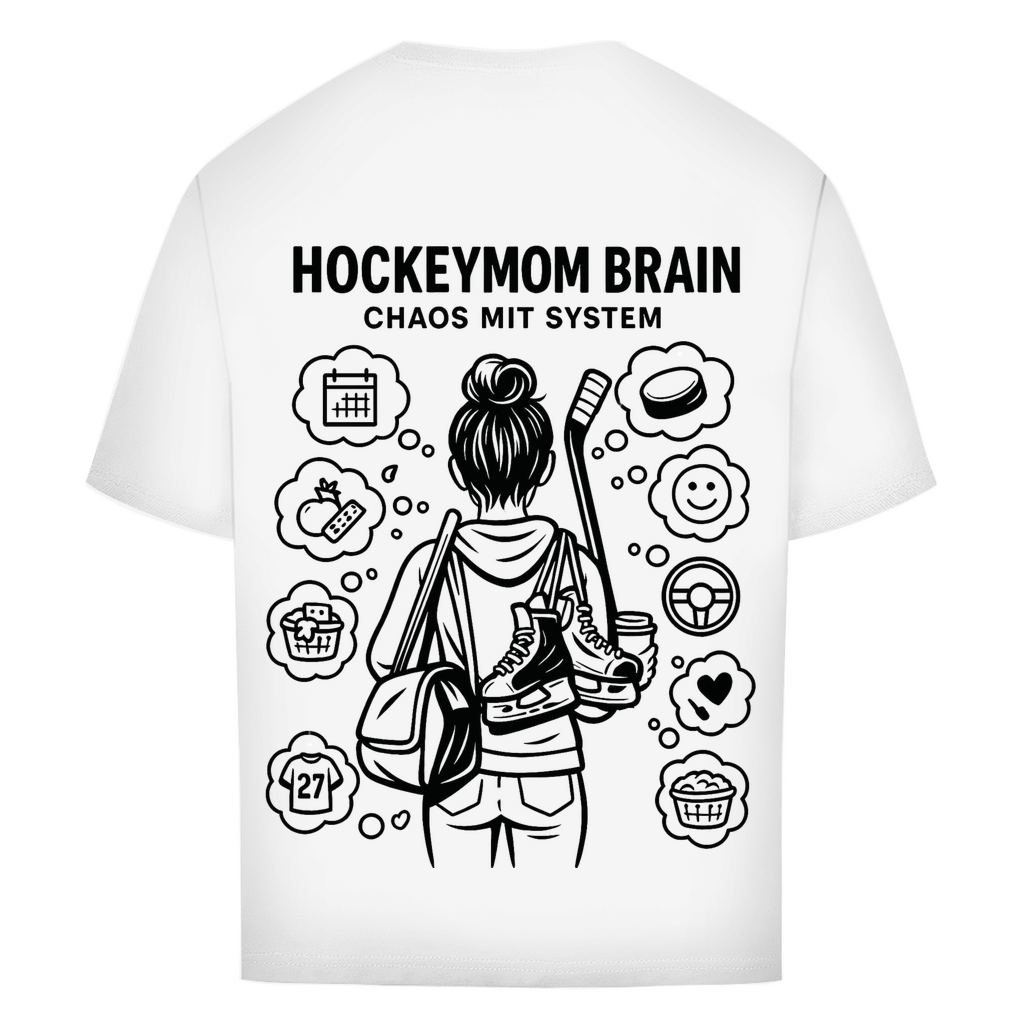 Oversize T-Shirt HOCKEYMOM BRAIN (front&back)