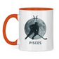 Tasse zweifarbig STERNZEICHEN PISCES / FISCH
