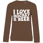Ladies Sweatshirt I LOVE HOCKEY & BEER