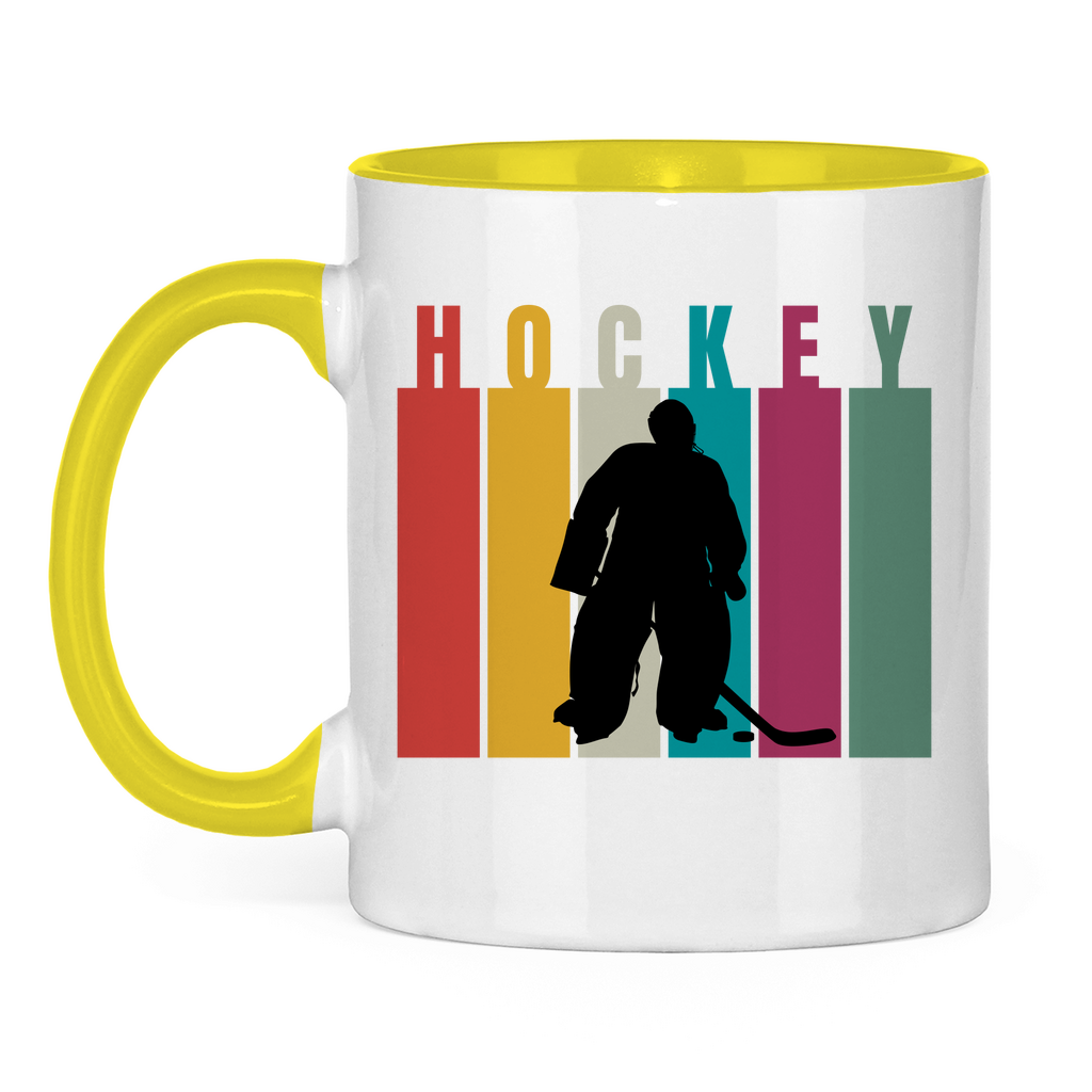 Tasse zweifarbig COLOURFUL HOCKEY GOALIE