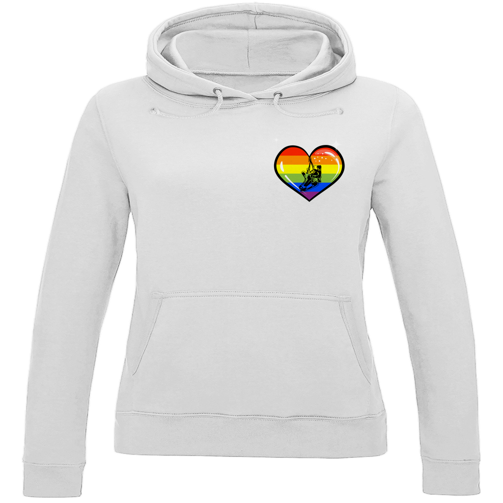 Ladies Hoodie RAINBOW SKATE HEART