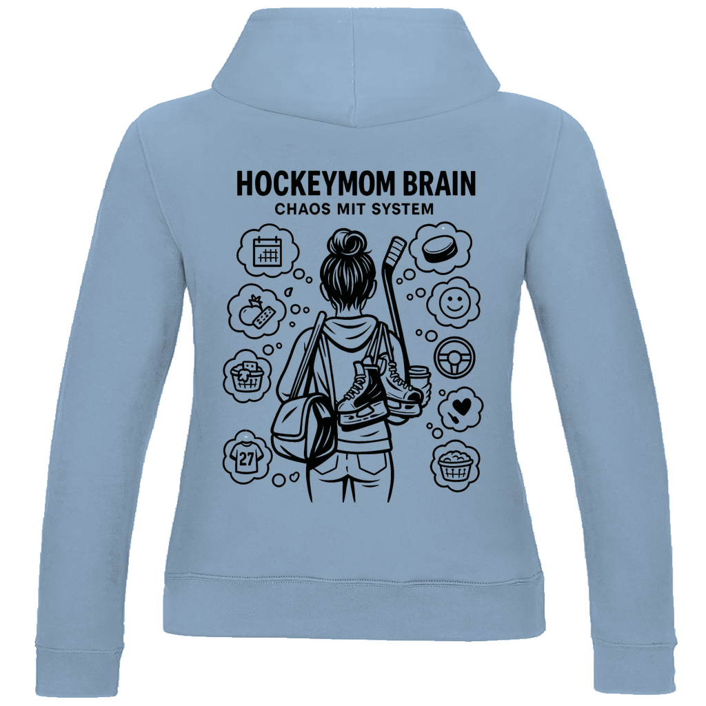 Ladies Hoodie HOCKEYMOM BRAIN (front&back)