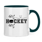 Tasse zweifarbig HOCKEY MOM HEART