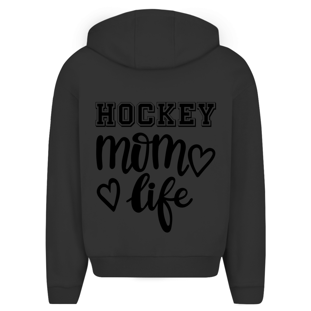 Oversize Zipper HOCKEY MOM LIFE (front&back)