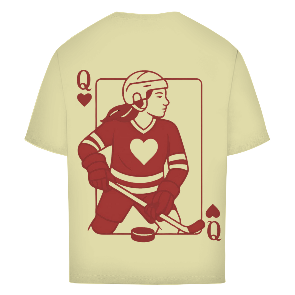 Oversize T-Shirt HOCKEY HERZKÖNIGIN (front&back)
