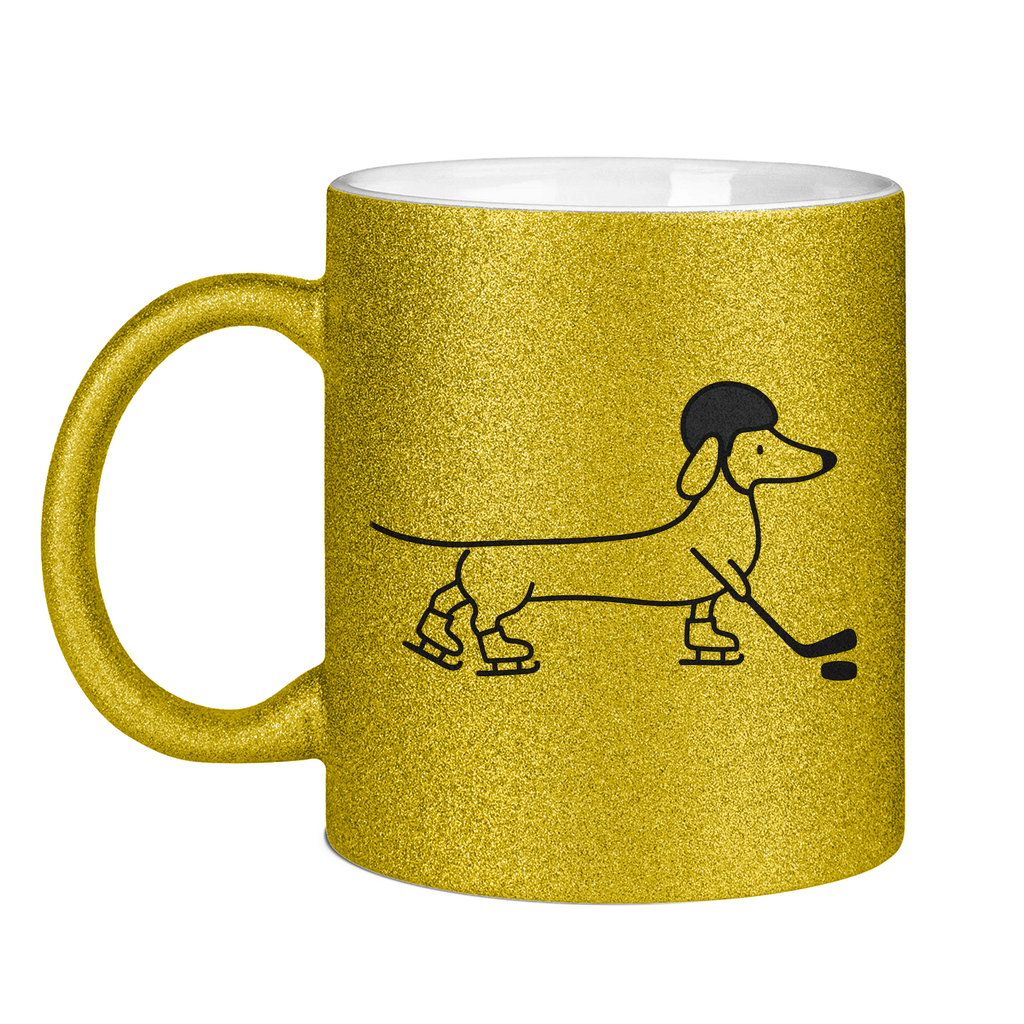 Glitzertasse HOCKEY DACKEL
