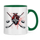 Tasse zweifarbig HOCKEY HEARTBEAT