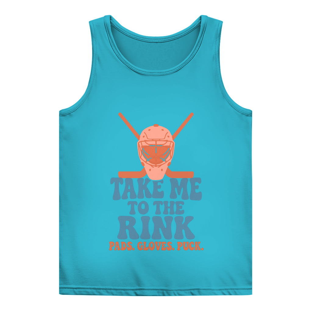 Ladies Tank Top TAKE ME TO THE RINK GOALIE