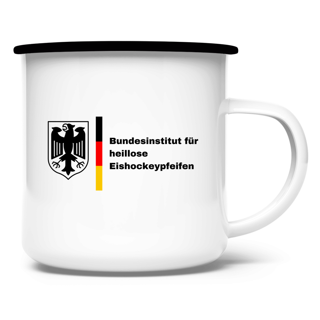 Emaille Tasse BUNDESINSTITUT PFEIFEN