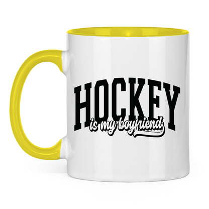 Tasse zweifarbig HOCKEY IS MY BOYFRIEND