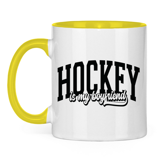 Tasse zweifarbig HOCKEY IS MY BOYFRIEND