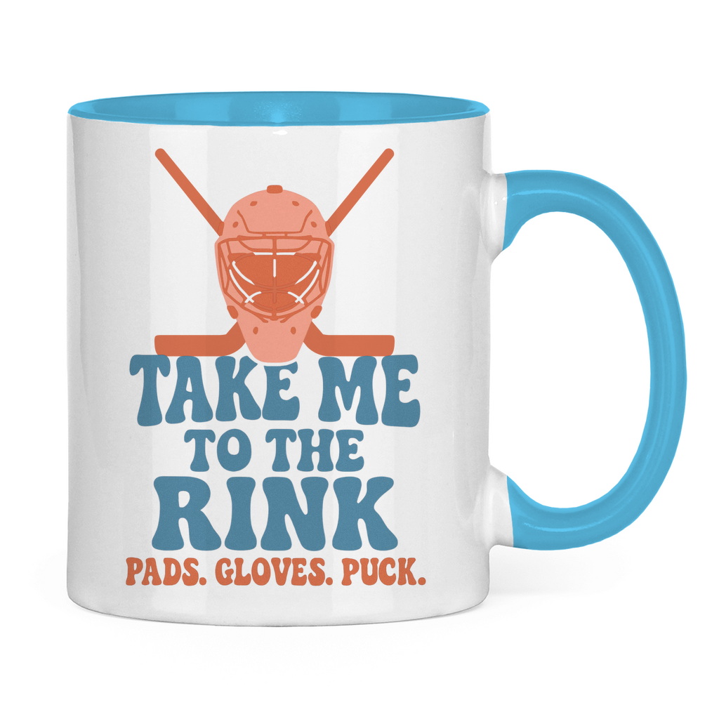 Tasse zweifarbig TAKE ME TO THE RINK GOALIE