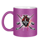 Glitzertasse HOCKEY HEARTBEAT