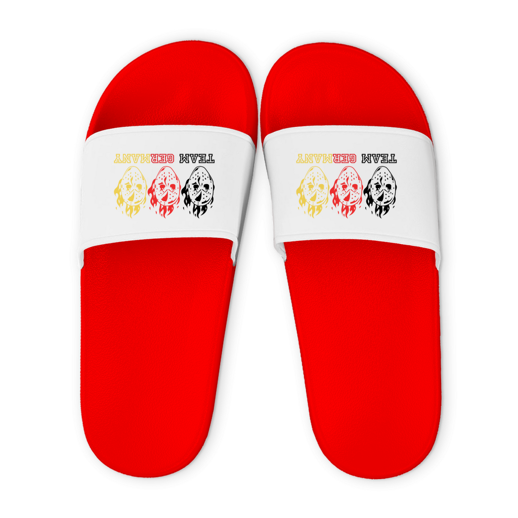 Badelatschen GOALIE MASKE SCHWARZ-ROT-GOLD