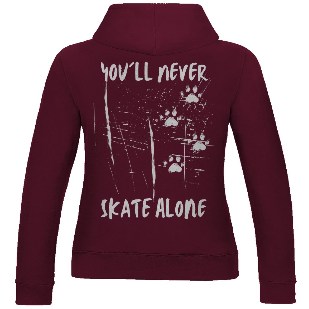 Ladies Hoodie NEVER SKATE ALONE (back)