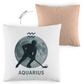Kopfkissen zweifarbig STERNZEICHEN AQUARIUS / WASSERMANN