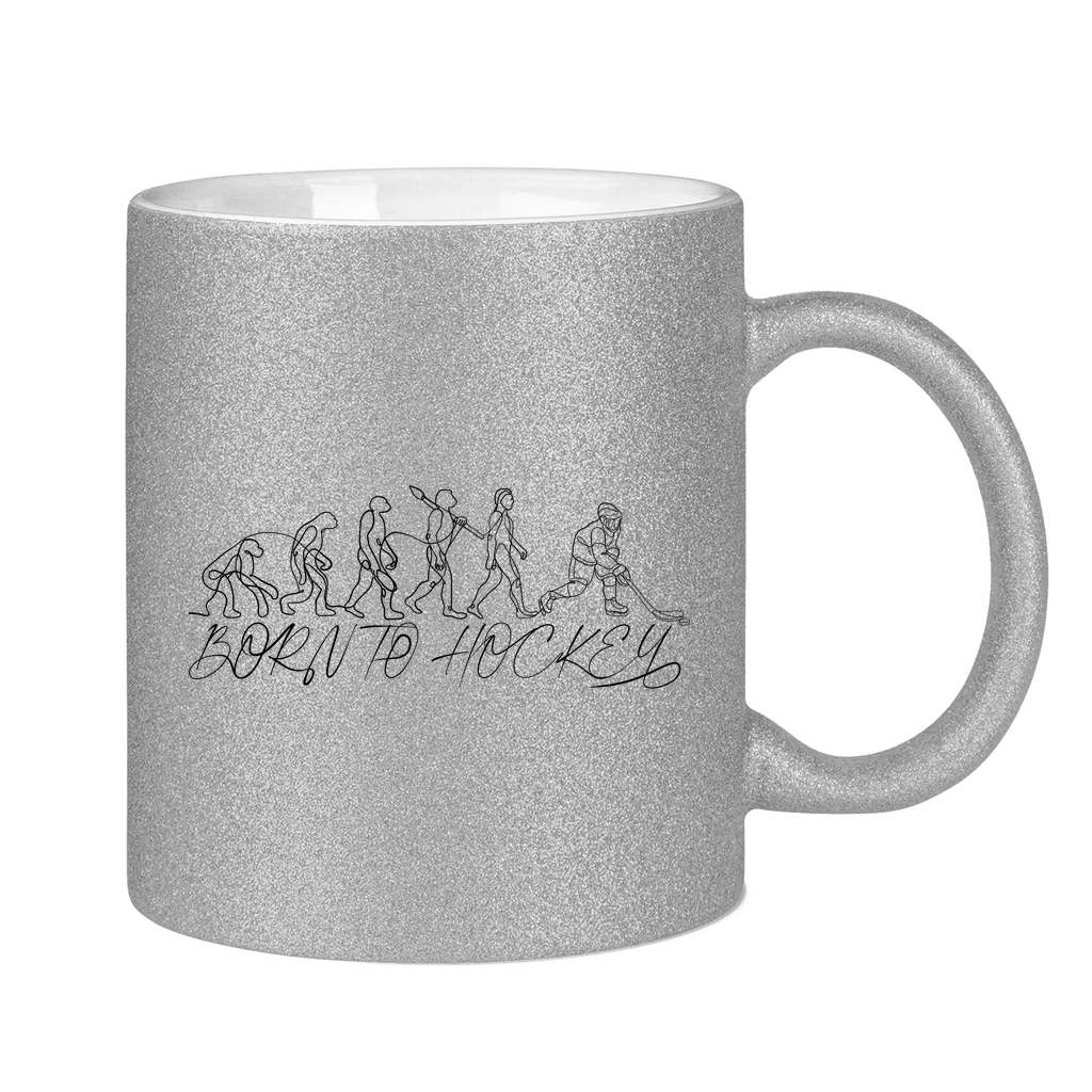 Glitzertasse BORN TO HOCKEY EVULUTION