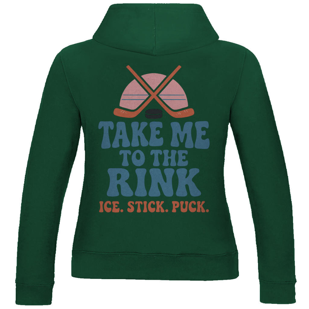 Ladies Hoodie TAKE ME TO THE RINK (back)