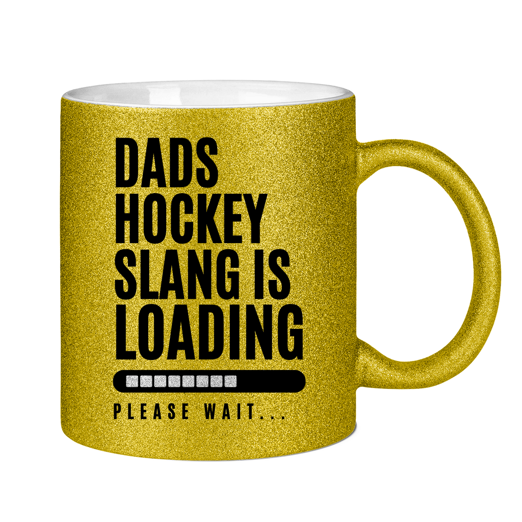Glitzertasse HOCKEYDADS SLOGAN
