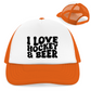 Retro Cap I LOVE HOCKEY & BEER