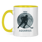 Tasse zweifarbig STERNZEICHEN AQUARIUS / WASSERMANN