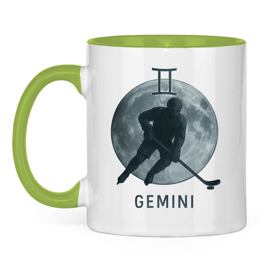 Tasse zweifarbig STERNZEICHEN GEMINI / ZWILLING