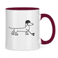 Tasse zweifarbig HOCKEY DACKEL