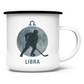 Emaille Tasse STERNZEICHEN LIBRA / WAAGE