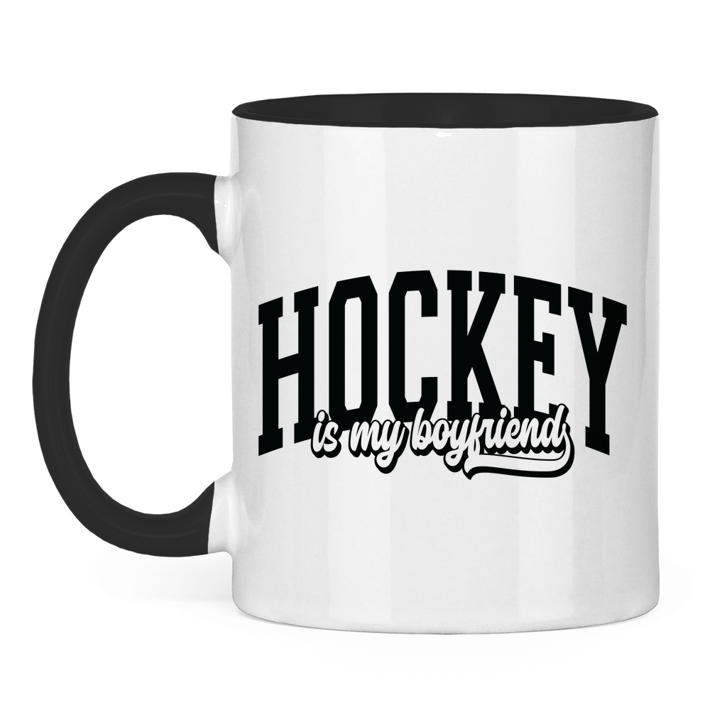 Tasse zweifarbig HOCKEY IS MY BOYFRIEND