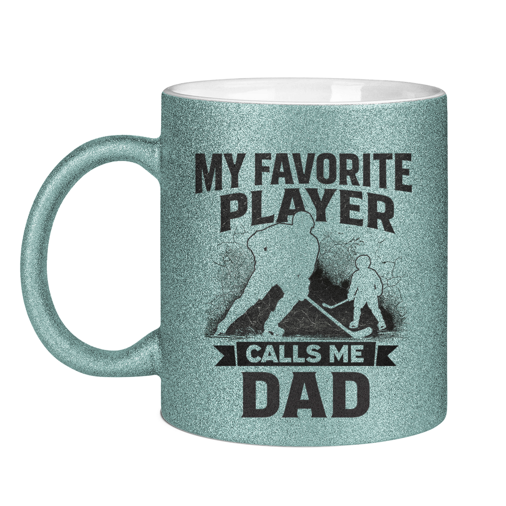 Glitzertasse HOCKEYDAD FAVORITE PLAYER
