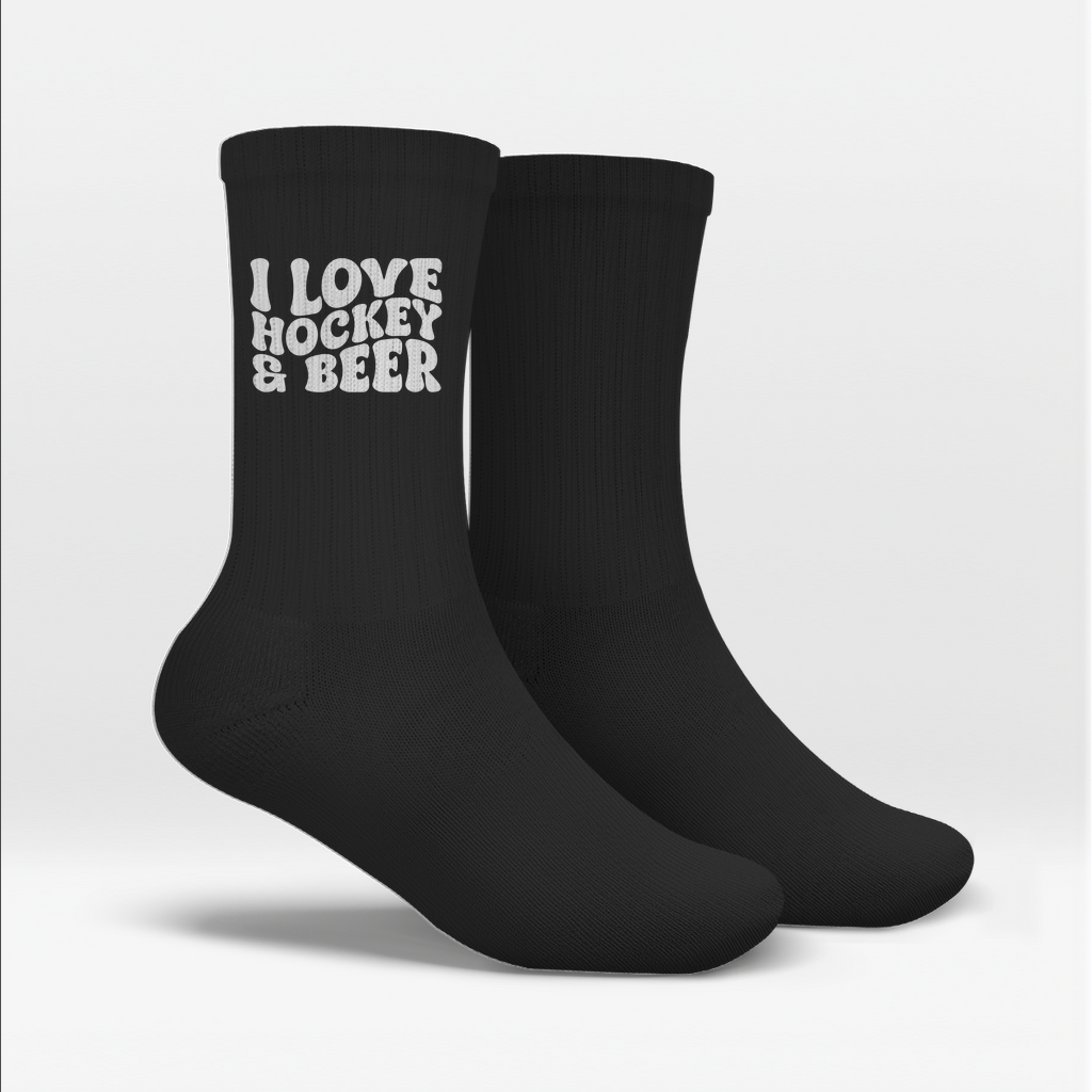 Socken I LOVE HOCKEY & BEER